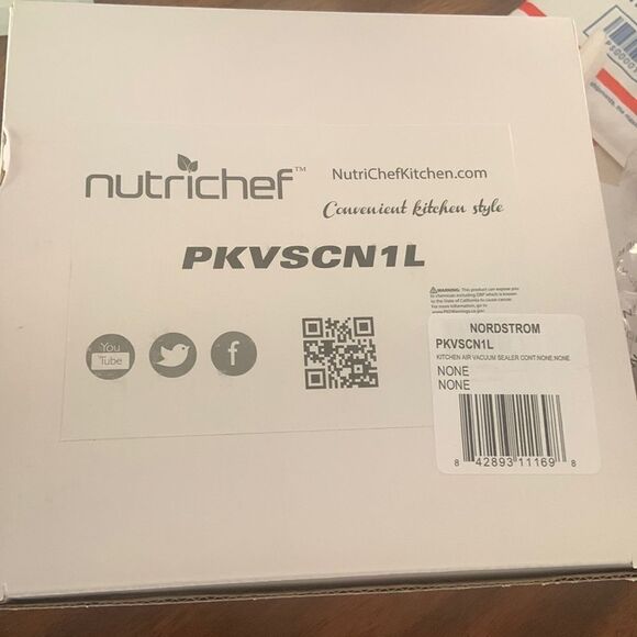 NIB Nutrichef kitchen air vacuum sealer container convenient kitchen style - Picture 2 of 8